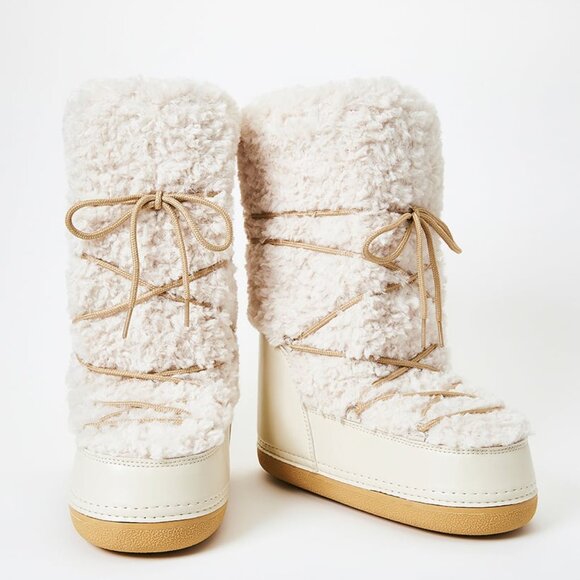 SHOEDAZZLE WOMENS COLD WEATHER 1" FLAT BOOT FRONT/WRAPAROUND LACING PULL ON - Picture 1 of 7